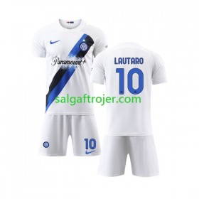 Internazionale Milano Lautaro Martinez 10 Fodboldtrøjer Børn Udebanesæt 2023/24 Kort ærmer